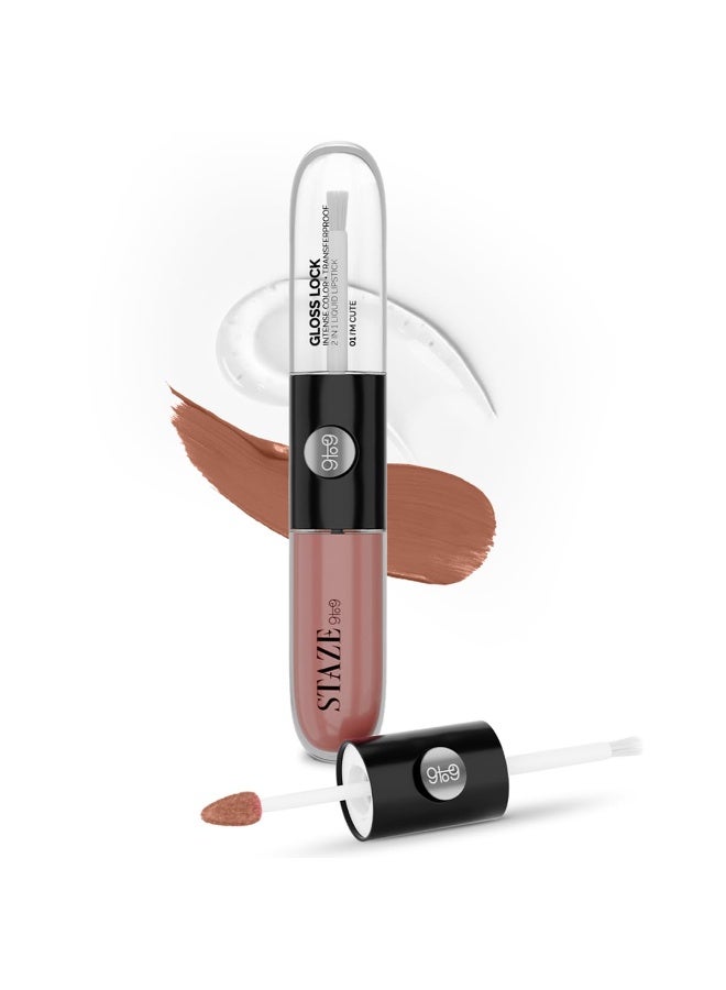 Staze 9to9 Gloss Lock 2-In-1 Liquid Lipstick | Lip Gloss For Long-Lasting Fuller & Plump Lips|Transfer-Proof & 12h Long Stay with Intense Color Payoff | Lightweight & Comfortable | 04 I'm Shy | 7g - Image 1